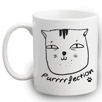 

Purrrfection Mug Funny Mugs Coffee Cup Tea Cool Gifts