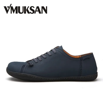 

VMUKSAN New 2018 Mens Shoes Split Leather Men's Flats Handmade Mens Loafers Fashion Designer Slip On Espadrilles