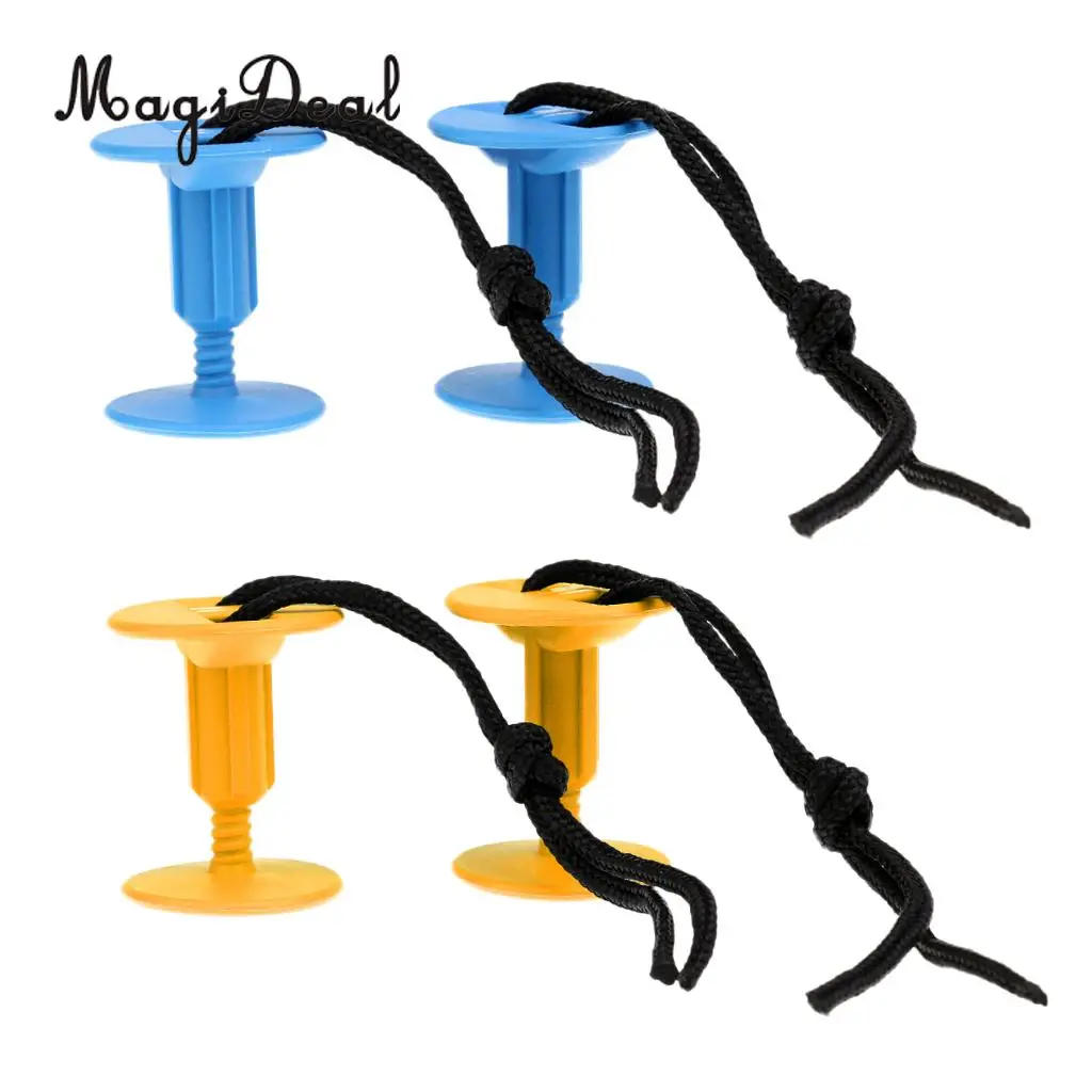 4Pcs Durable Bodyboard Surfboard Leash Plugs with Cord String for Outdoor Water Surfing Sport Surf Board Body Board Accessories