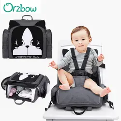 2 в 1 детский стульчик для кормления сиденье пеленки сумка малышей Booster складной подушки подгузник рюкзак для молодых мам с ремнем