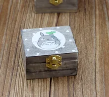 (4 pieces a set) Hayao Miyazaki Totoro wooden music box