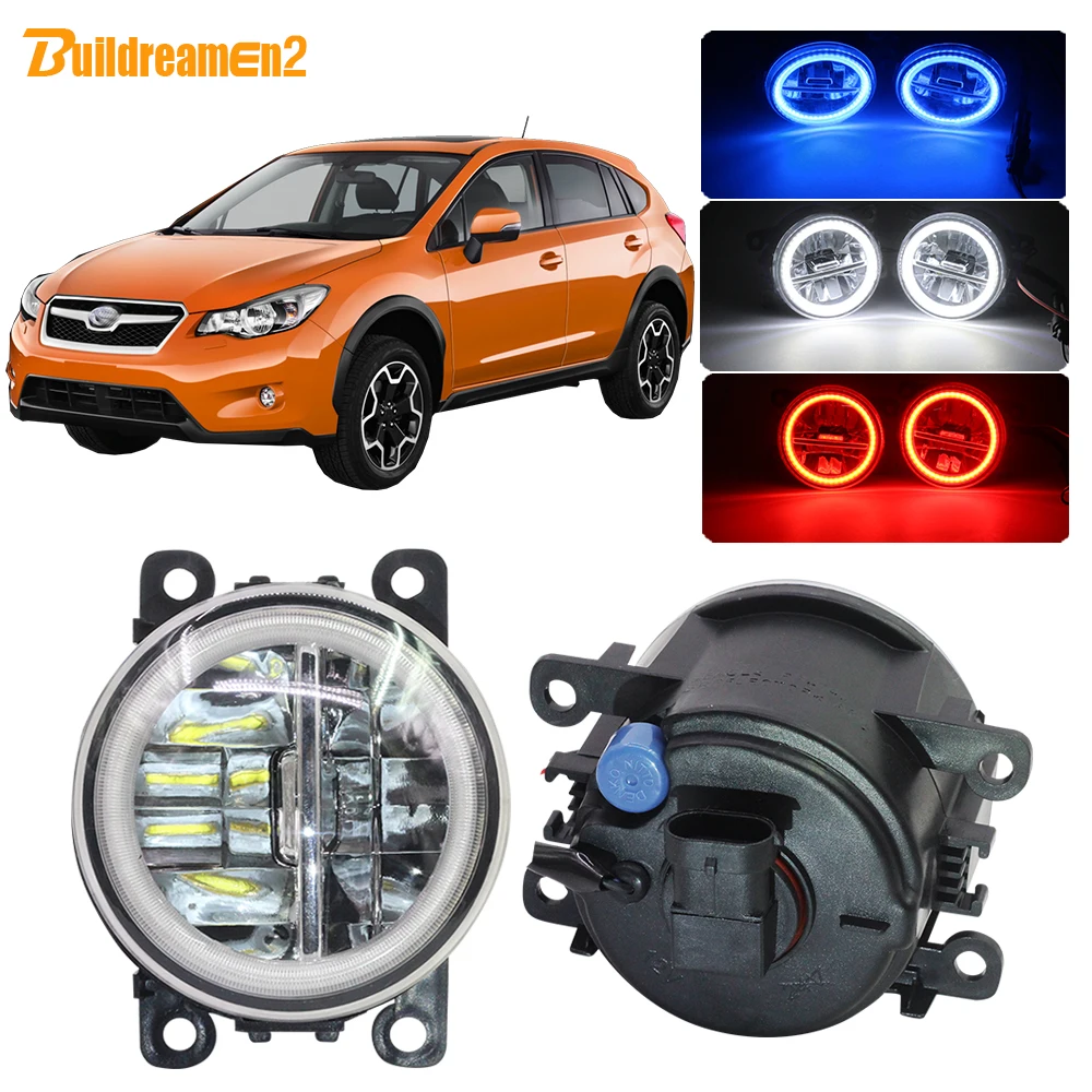 

Buildreamen2 Car H11 LED Bulb Fog Light Kit Angel Eye DRL Daytime Running Light 4000LM 12V For Subaru XV 2013 2014 2015 2016