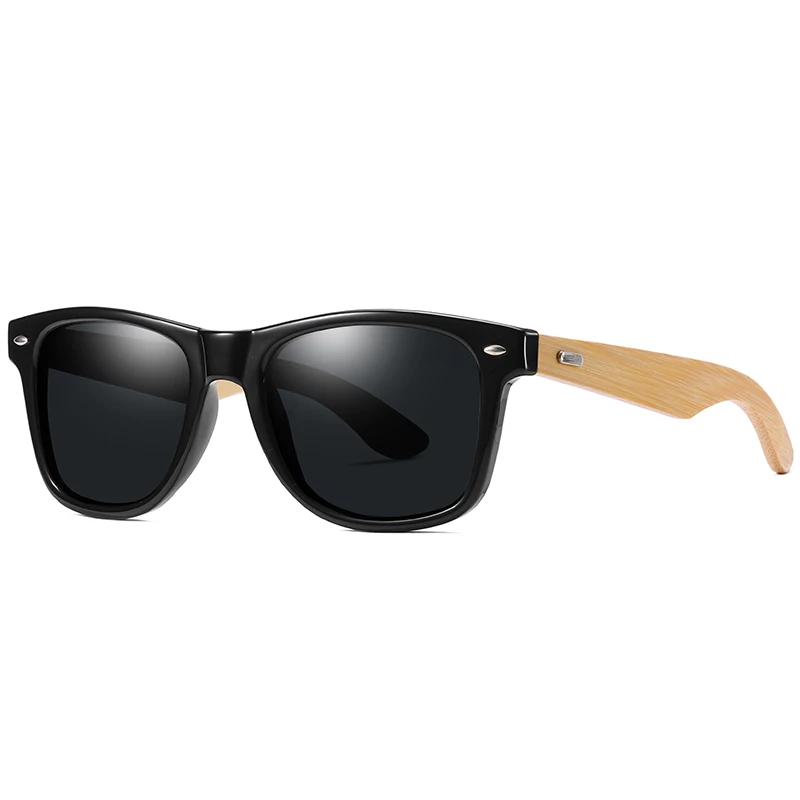 KDEAM, классический дизайн, Мужские поляризационные солнцезащитные очки, деревянные, походные, для улицы, солнцезащитные очки, поляризационные Оттенки для женщин, с коробкой - Цвет линз: C1