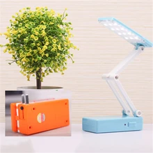 LAIDEYI 12 LED Dimmable Desk Lamps LED Foldable Built-In Battery Table Lamp For Student Study Reading And Emergency Lighting