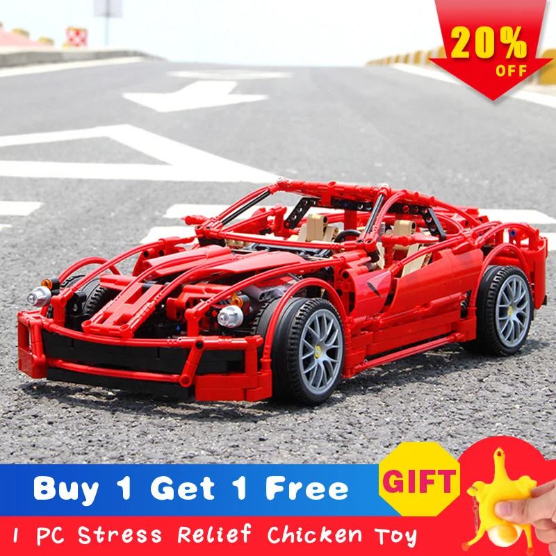 

Supercar 1:10 Decool 3333 Technic Series F1 Racer Building Blocks Red Car Model Bricks Collect Kids Toys LegoINGlys 8145
