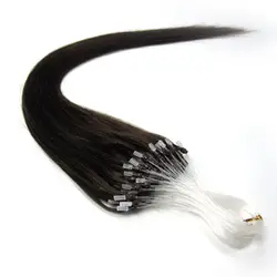 ZZHAIR 0,4 г-0,7 г 16 "-24" Искусственные волосы одинаковой направленности волос Micro Loop кольцо 100% человеческих волос Расширение 100 s/pack 40 г-70 г микро