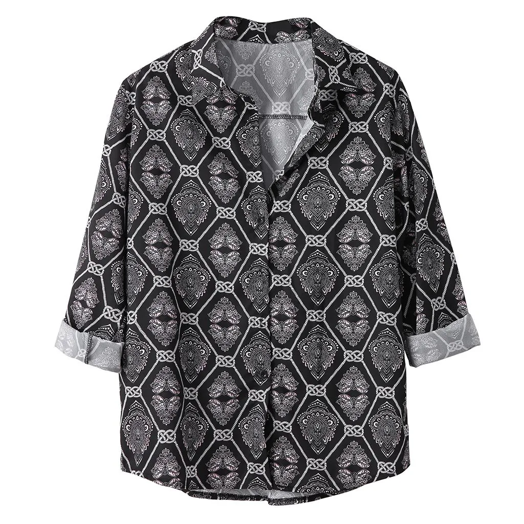 Рубашка camisa masculina мужская рубашка мужские рубашки chemise homme уличная camisa повседневная с принтом с длинными рукавами рубашка Z4