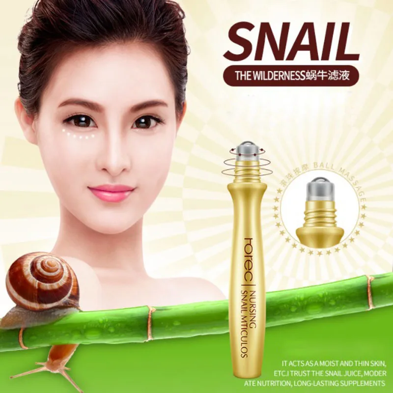 2PCS Snail Serum Repair Eye Cream Eye Care Ageless Moisture Dark