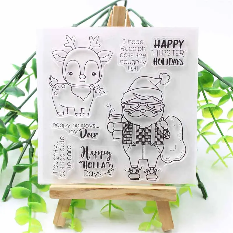 VUAWRTG Cute /Christmas /UnicornTransparent Clear Silicone Stamp for DIY scrapbooking/Card making - Цвет: 8