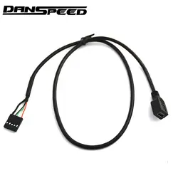 Danspeed 50 см Mini USB Женский до 5 P Булавки Dupont Провода кабель 2.54 мм женские коннектора материнской платы кабель Шнур