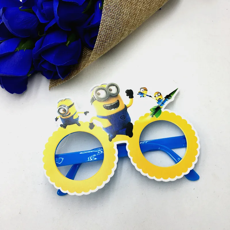 

1PCS/LOT MINIONS MASK PLASTIC SPECTACLES BABY SHOWER MINIONS PARTY MASK KIDS BIRTHDAY PARTY DECORATION MINIONS SPECTACLE FRAME