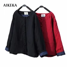 2017 Winter Chinese classical style cotton long parka jacket women Chinoiserie warm comfortable long coat thick long jacket