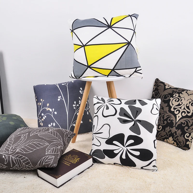 

45*45cm Printing Cushion Cover Home Decor Pillow Cover Seat Cushion Car Sofa Elastic Flexible Decorative Pillow Cases 1 Pack