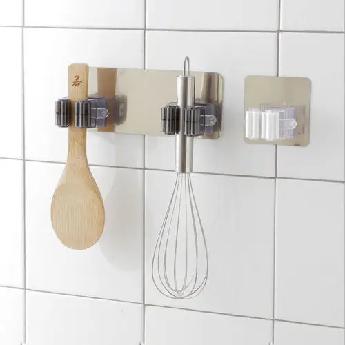 

1/2PC Home Organizer Towel Broom Hanger Wall Holder Hanger Rack Cleaning Tool Bathroom Tool