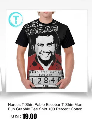 Narcos футболка Пабло футболка Escobar Мужская забавная графическая футболка полиэстер Графический большой размер короткий рукав Классическая футболка