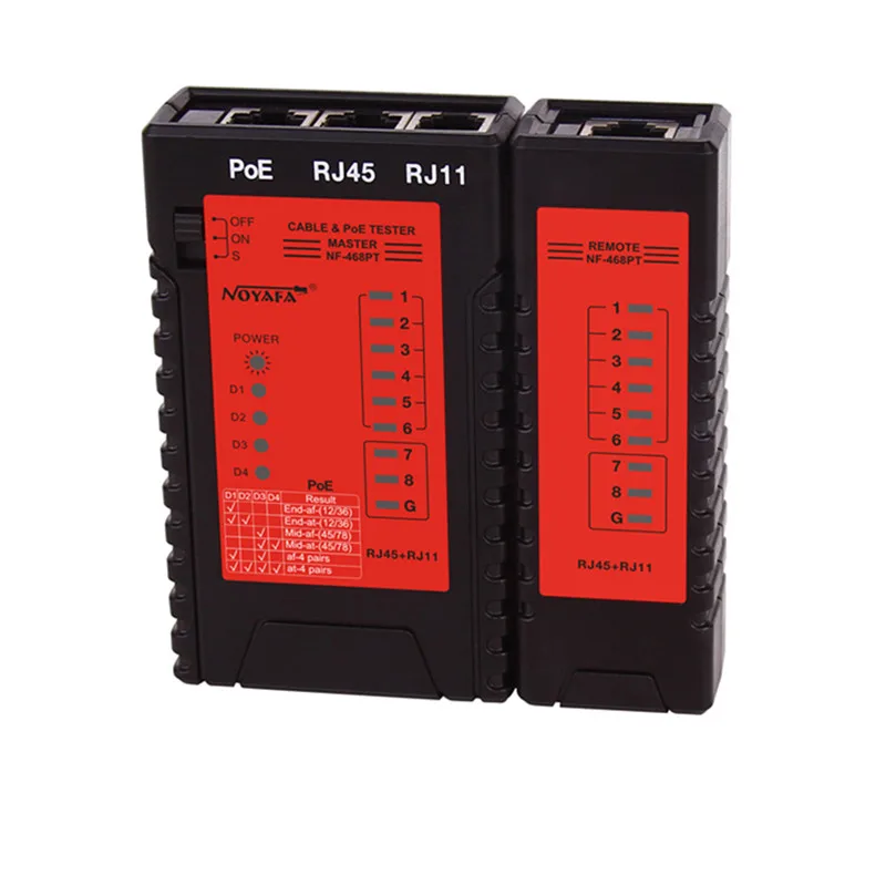 

Free shipping, New arrival Noyafa NF-468PT POE Cable Tester wiremap for RJ45 RJ11 Cables welcome to OEM/ODM