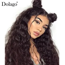 Loose Wave Wig 250% Lace Front Human Hair Wigs For Women Brazilian Remy Hair 13×4 Glueless Lace Frontal Wig Long Black Dolago