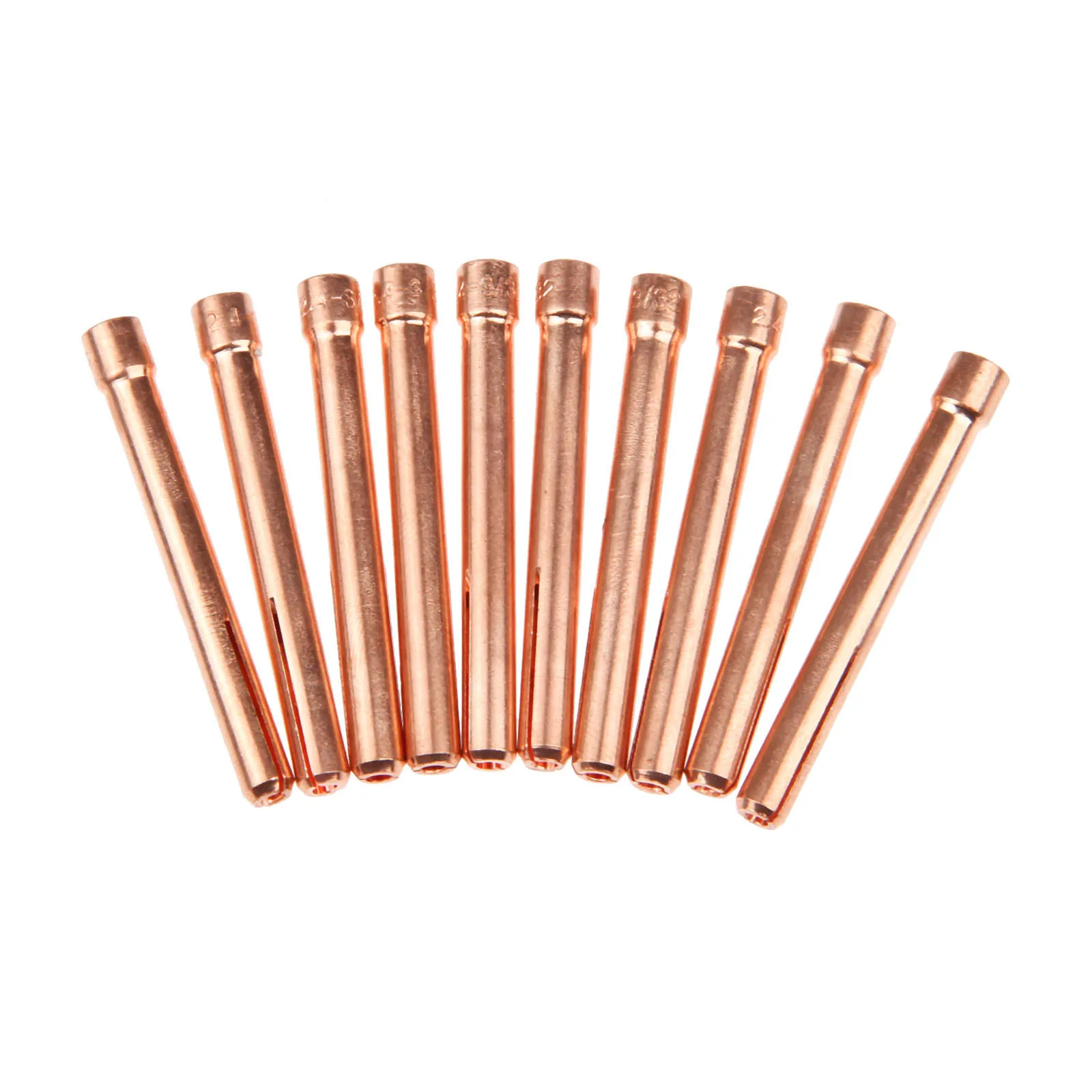 DRELD 10PCS TIG Collets Tip 10N24 3/32" 2.4mm Fit for TIG Welding Torch SR PTA DB WP 17 18 26 Series Welding Machine Accessories DRELD 10PCS TIG Collets Tip 10N24 3/32" 2.4mm Fit for TIG Welding Torch SR PTA DB WP 17 18 26 Series Welding Machine Accessories