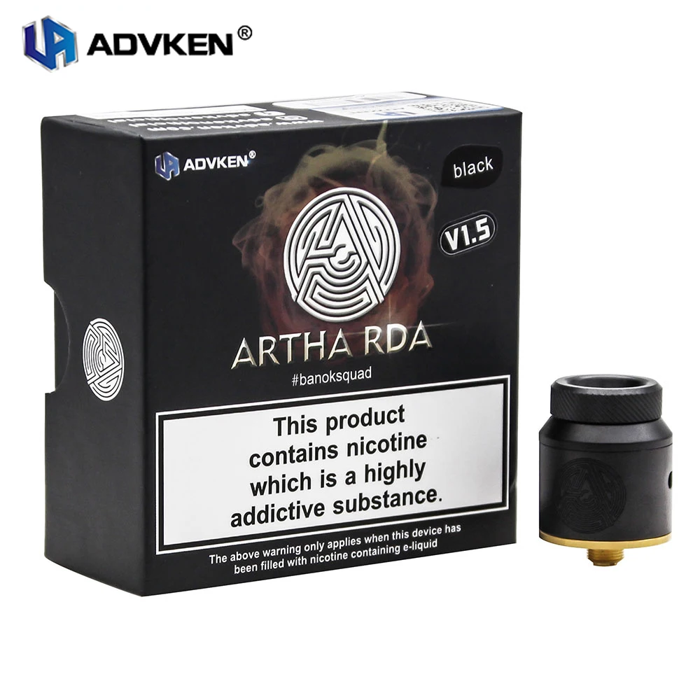 

Original Advken Artha RDA 24MM Tank Rebuildable dripper Atomizer electronic cigarette RDA Vape tank atomizer for squonker MOD