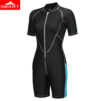 

SBART 2mm Neoprene Wetsuits Men Women's Swimming Wet Suits One-Piece Thicken Swimsuit Short Sleeve Deep Diving Surfing Wetsuits