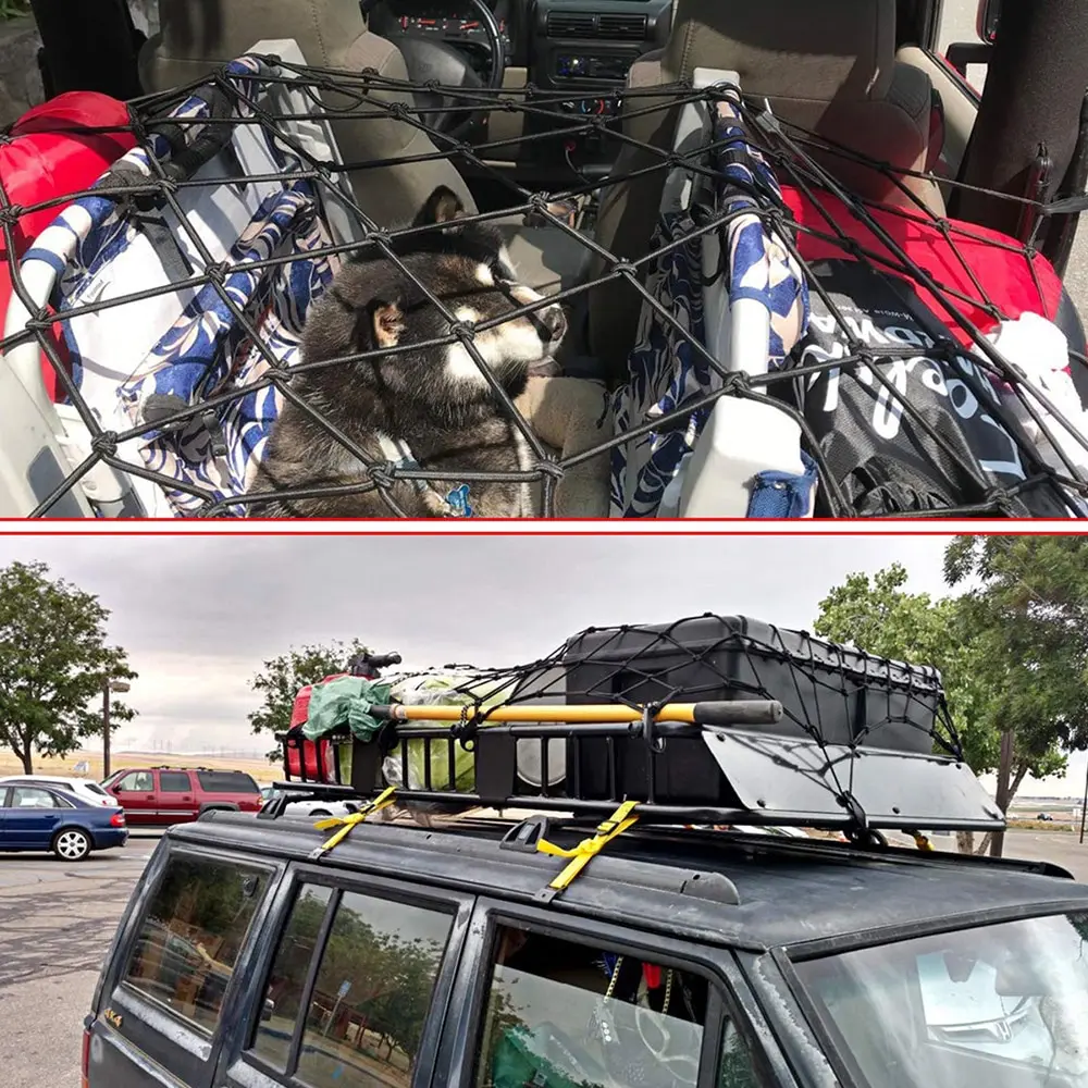 Elasticated Nylon Car Trunk Boot Luggage Storage Organiser Cargo Net Tidy Mesh