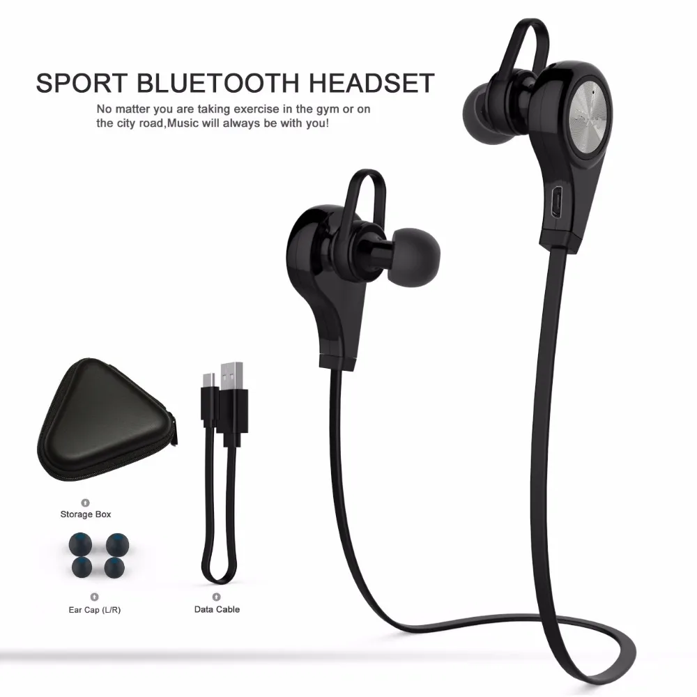

GDLYL Sports Wireless Bluetooth Earphone Headset Bass Stereo Running In-ear Sweatproof Earphone with Microphone Earpiece