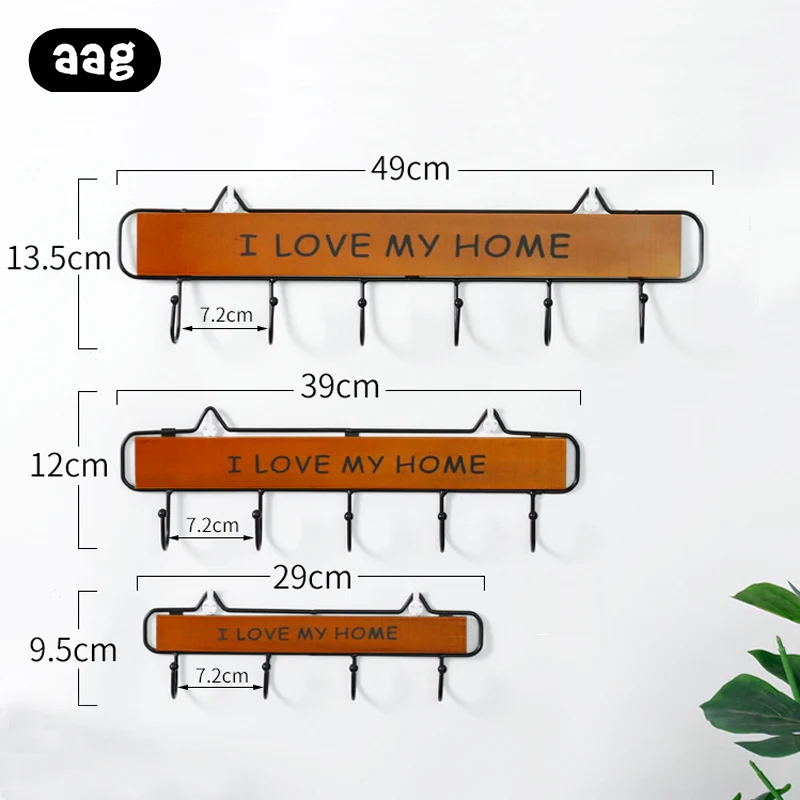 Простая деревянная чугун настенная вешалка для одежды Hoom декоративная шляпа держатель для ключей подвесная полка для хранения вещей крыльцо дверь ванная комната вешалка крюк