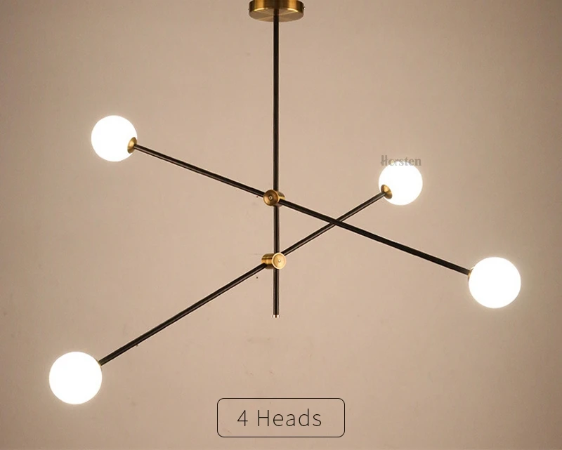 Creative Nordic Modern Art Pendant Lights Glass Ball Iron Hanging Pendant Lamps Bedroom Living Room Restaurant Pendant Lamp (13)