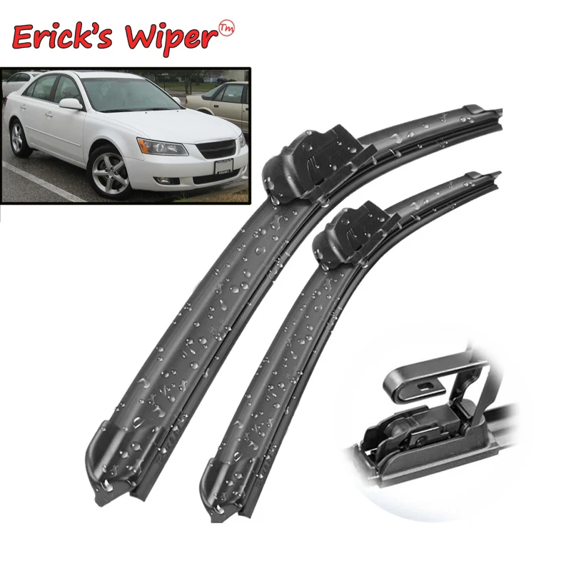 

Erick's Wiper Front Wiper Blades For Hyundai Sonata EF NF 1998-2009 Windshield Windscreen Front Window U-Type Arm 22"+19"