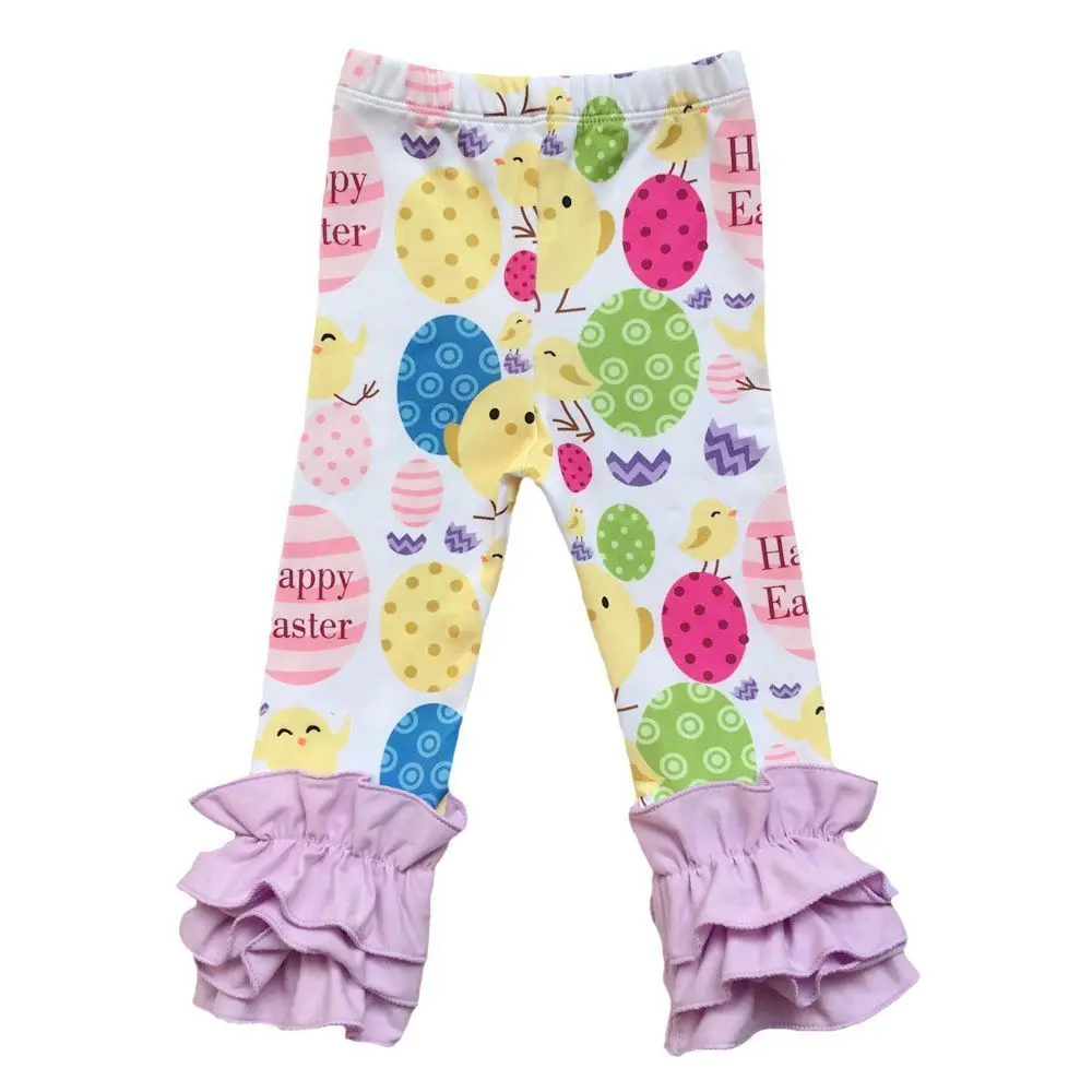 Mardi Gras/детские штаны для девочек детские штаны с тремя рядами оборок для маленьких девочек, пасхальные штанишки на День святого Валентина, детская одежда - Цвет: 8