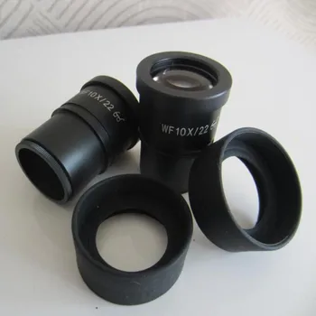 

WF10X 22mm High Eyepoint Eyepiece with Eyeshade Plastic Rubber Eye Guards for Zoom Stereo Microscope 30mm Mounting Size