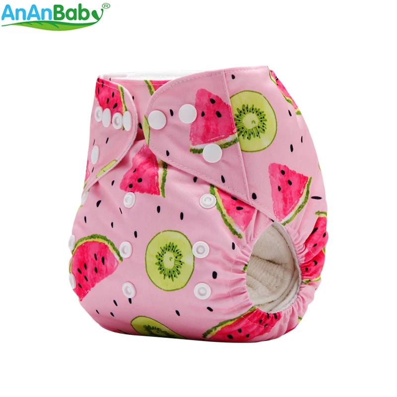 2018 Ananbaby фрукты печать Ткань подгузник Многоразовые детские пеленки с 1 шт.