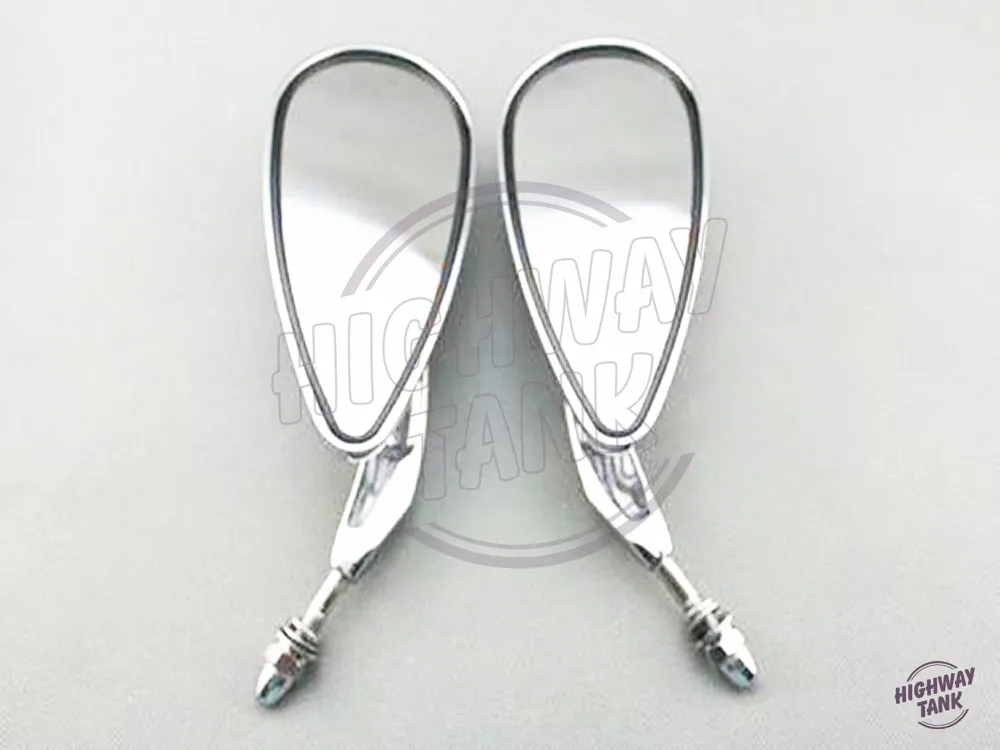 Chrome Skull Teardrop motorcycles Mirror moto Rearview side mirror case