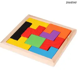 1 шт./компл. деревянный тетрис Игры развивающие игрушки головоломки деревянный Танграм мозг-Логические дошкольного Для детей игрушка