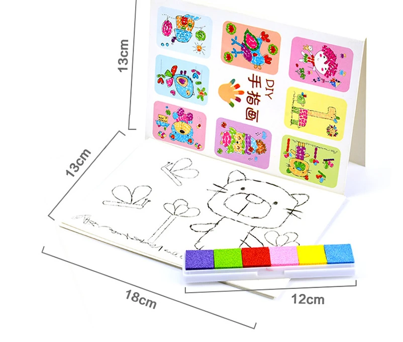 DIY 8 Unids Fingerpaint Pintura Craft Set Niños Coloridos Del Dedo Chico de  Dibujos Animados Dibujo Cuadro de Aprendizaje de Educación Juguetes|toy  mice|craft basecraft kiln - AliExpress