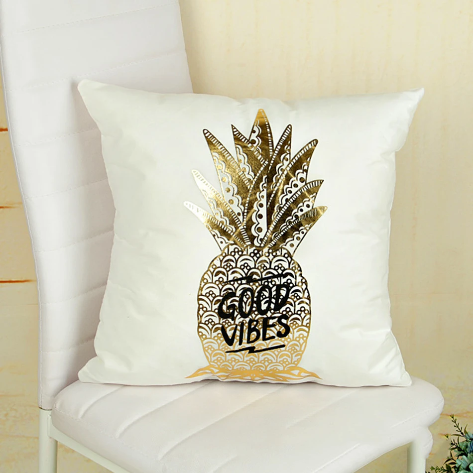 Love style Softer fabric Gold stamp pillow cover bedding pillowcase 45cm*45cm Home Decor decorative gold stamping Pillow cover