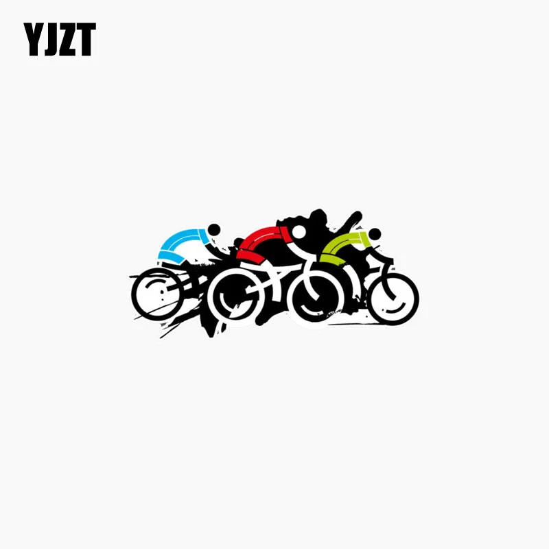 

YJZT 11.4CM*5.1CM Personality Decal Cyclist Racers Car Sticker Reflective Motorcycle Accessories C1-7798