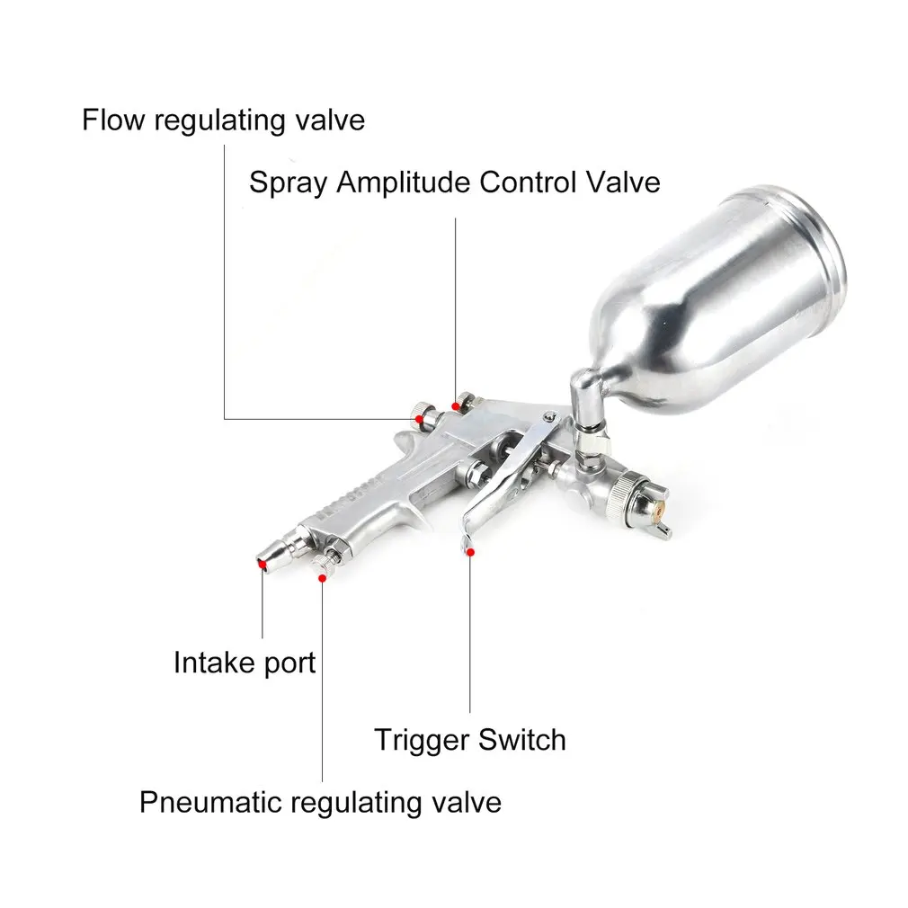 F75 Air Painter Spray Gun Pneumatic 1.5mm Nozzle 400ML Airbrush Sprayer Painting Atomizer Tool With Hopper For Painting Cars