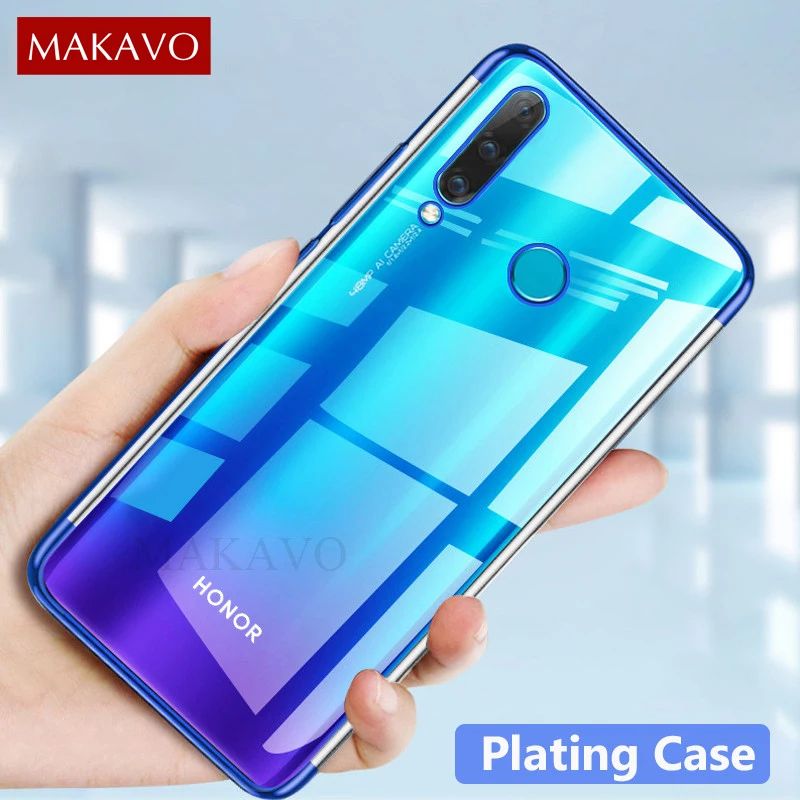 Чехол MAKAVO для Huawei Honor 10i с роскошным покрытием мягкий прозрачный чехол телефона 10 i