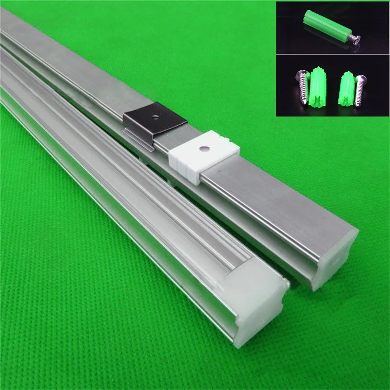 

10pcs/lot 80inch 2meters length aluminum profile for led strip,W17.5*H15mm milky/transparent cover for 12mm pcb with fittings