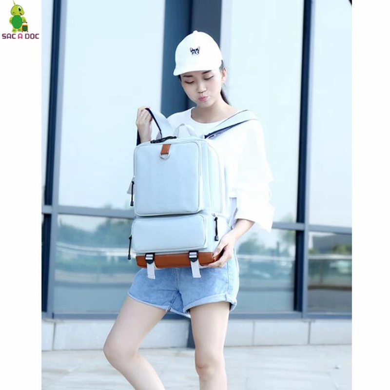 

Men's Backpacks Can Customize Pattern Canvas Laptop Backpack Shoulder Bags Casual White Travel Teenage Bagpacks Large Capacity