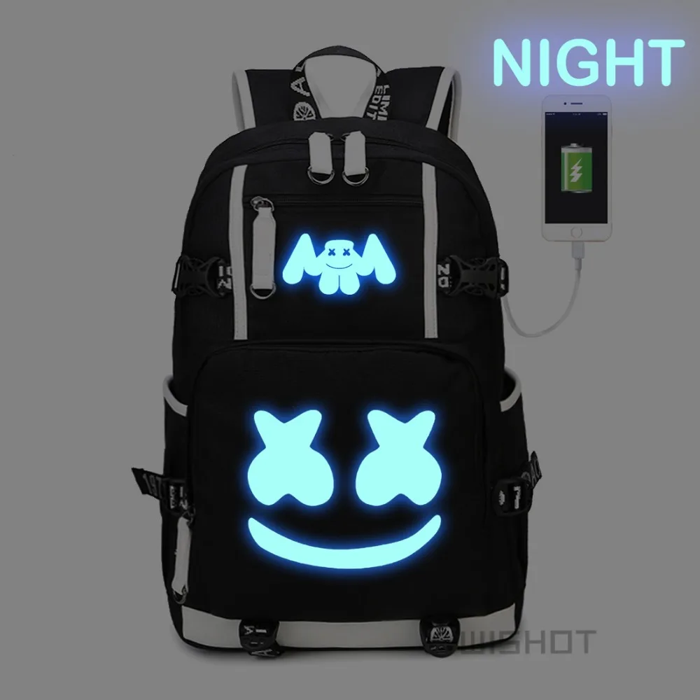 WISHOT Marshmallow Backpack multifunction USB charging for teenagers