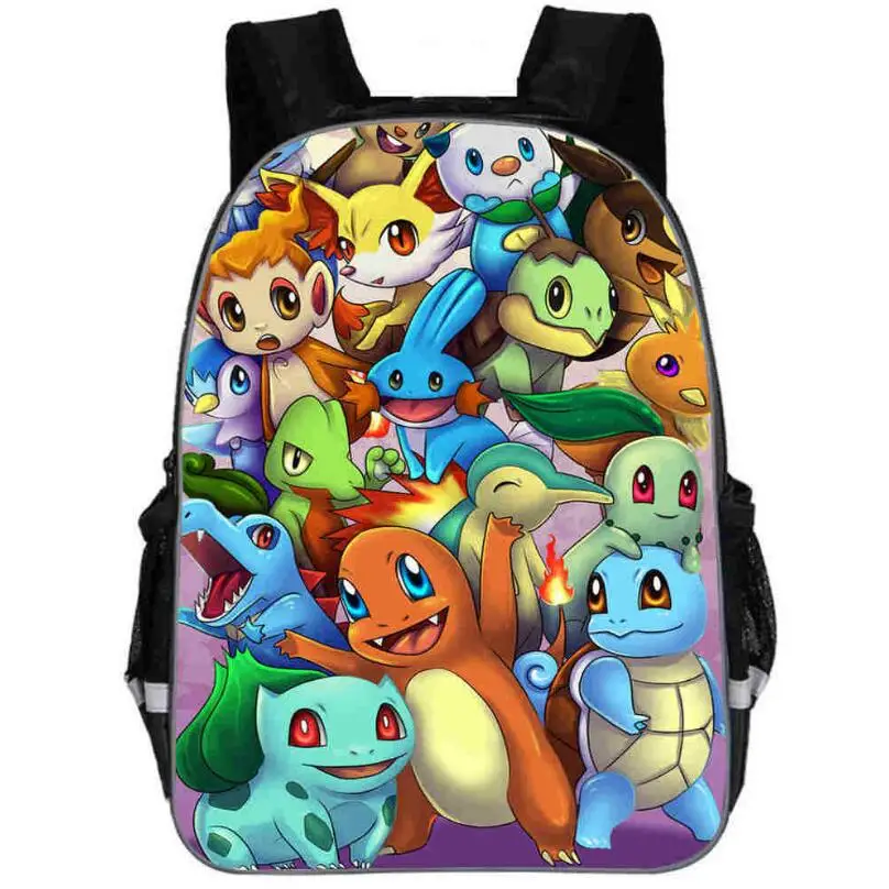 حار بيع الأطفال المدرسة Bookbags للأولاد الفتيات بوكيمون طباعة على ظهره للأطفال الطلاب السفر أكياس