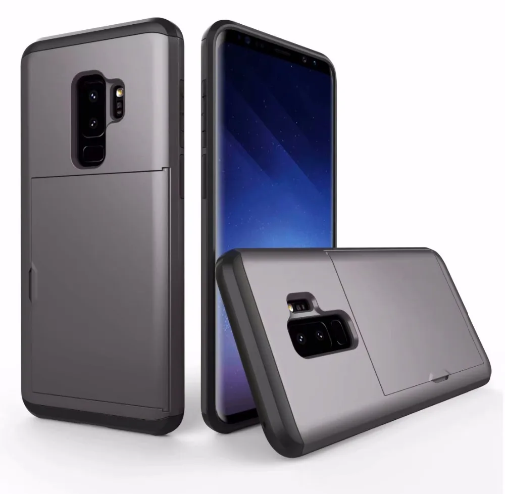 

For Samsung Galaxy Note 9 case Hybrid Armor Back Cover For S6 S7 Edge S8 S9 PLUS S10 Plus S10e Note 8 5 Credit Card Holder Case