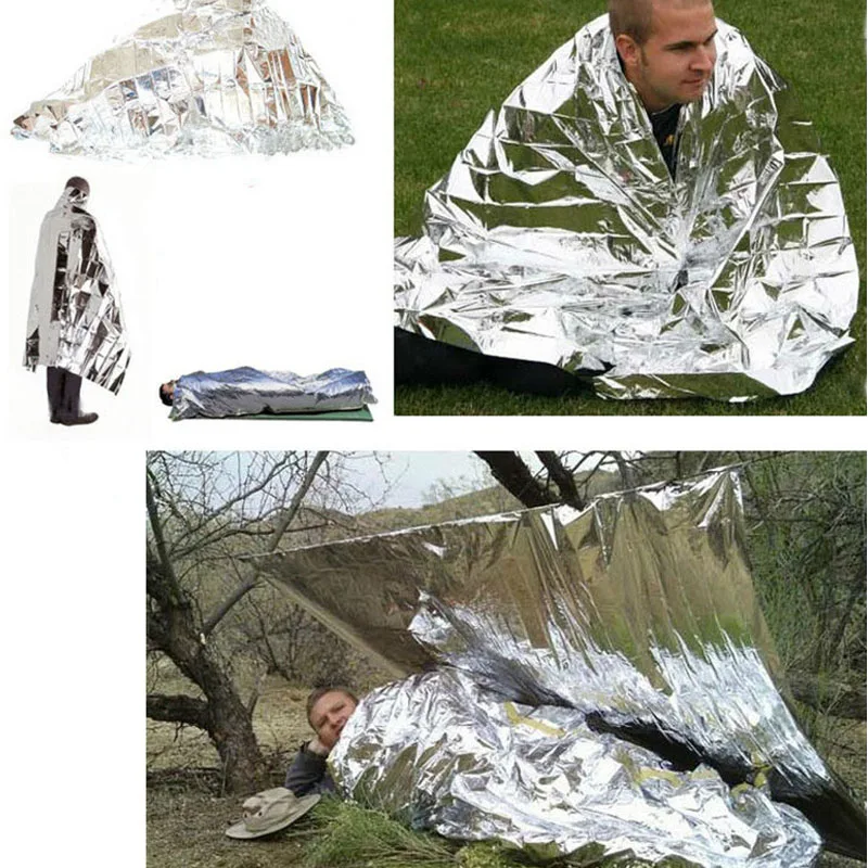 Для кемпинга водонепроницаемый спасательное одеяло спасательная фольга тепловой первой помощи теплоизоляция одеяло майларовое