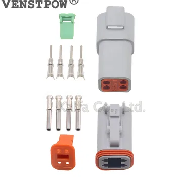 

1 sets Kit Deutsch DT 4 Pin Waterproof Electrical Wire Connector plug Kit 22-16AWG DT06-4S DT04-4P