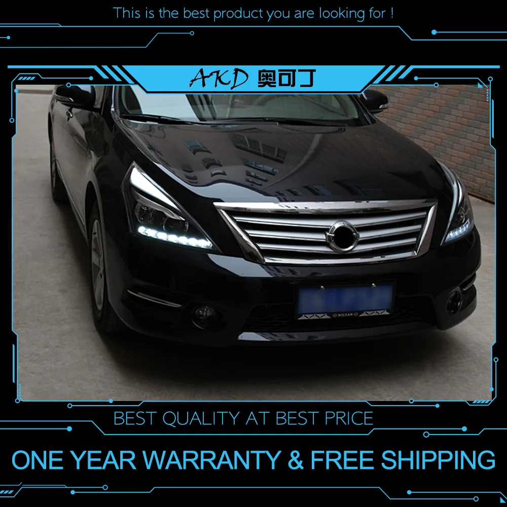 AKD tuning cars Headlight For Nissan Teana 2009-2012 Headlights LED DRL Running lights Bi-Xenon Bea - 32889930539