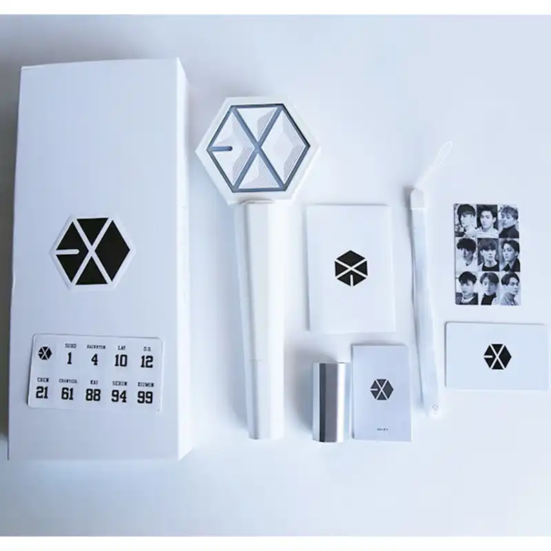 Kpop Exo Sehun Chanyeol Lay White Concert Light Stick Glow Stick Lamp Fans Gifts Jewelry Packaging Display Aliexpress