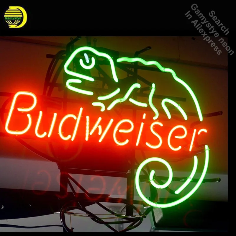 Budweise Lizard Neon Sign Lite Handcrafted Neon Bulbs Unique Glass Tube Iconic Decorate Bar Room Lamp light signs Dropshipping цена Budweise Lizard Neon Sign Lite Handcrafted Neon Bulbs Unique Glass Tube Iconic Decorate Bar Room Lamp light signs Dropshipping цены онлайн