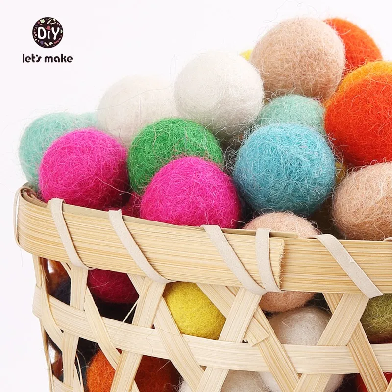 

Let's Make Wholesale 500pc Felt Balls Beads Wool Crafts Decoration Accessories Handmade DIY Flocking Ball Assorted Beads 20mm